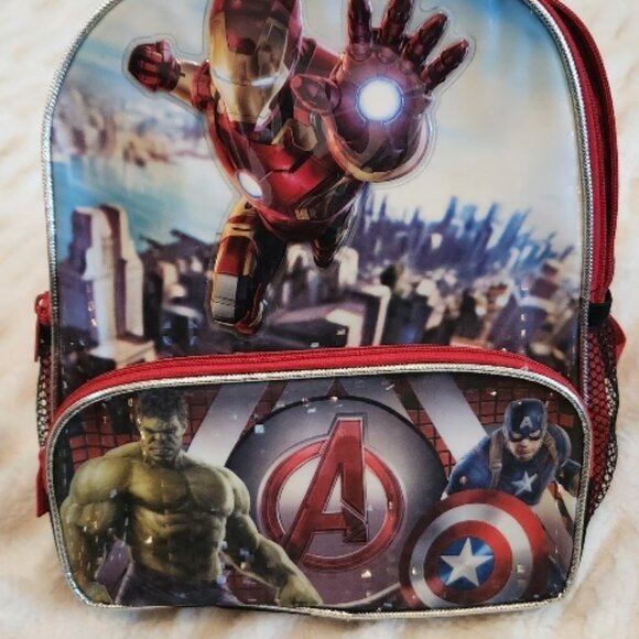 Marvel Avengers Kid's Red & Black Backpack - Picture 3 of 15